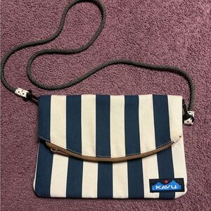 Retired KAVU Striped Slingaling - Navy and Cream